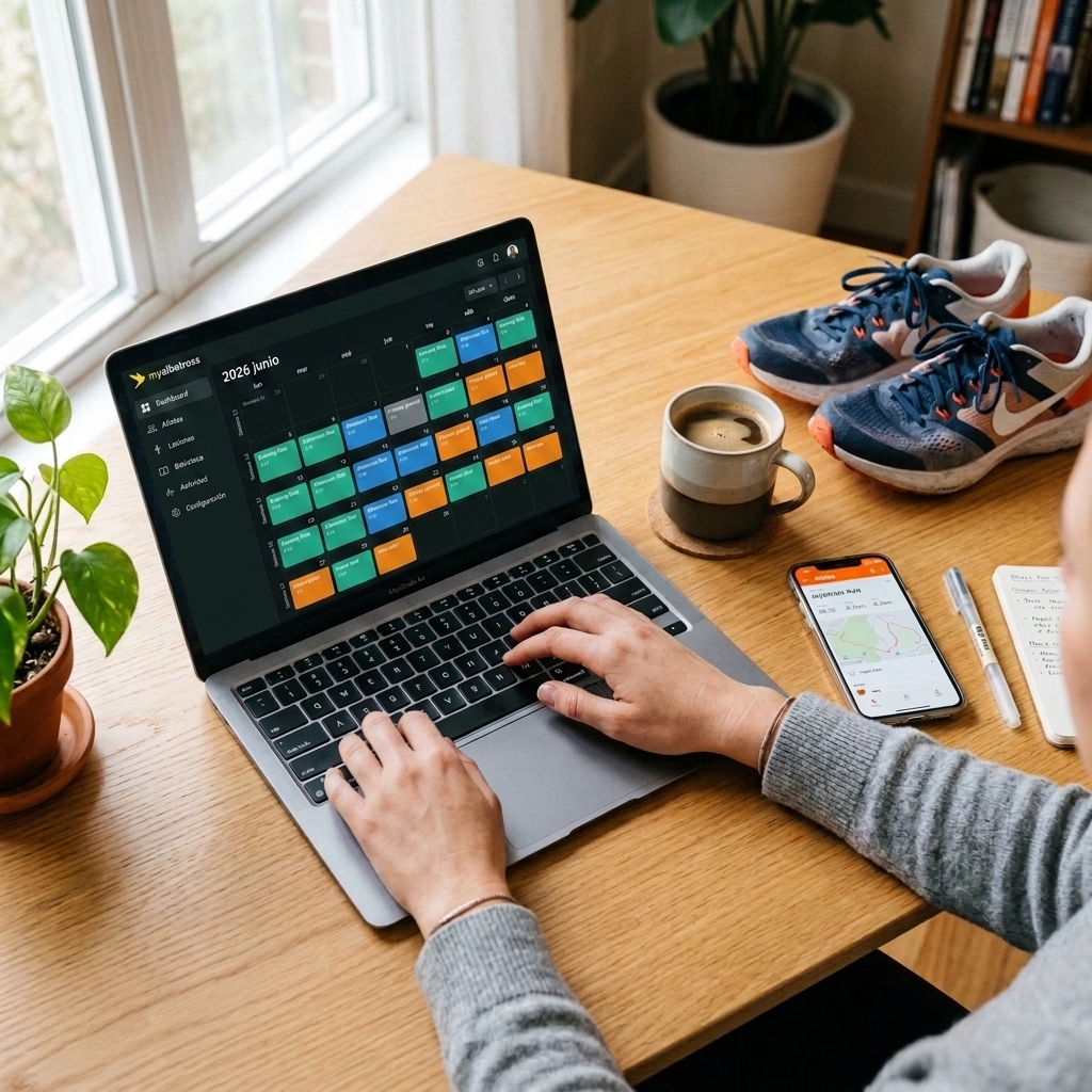 AI-powered smart training plan with color-coded workout sessions