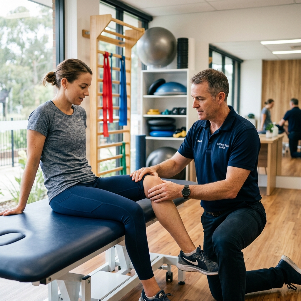 AI-powered injury risk analysis with biomechanical diagnostics of a runner in motion