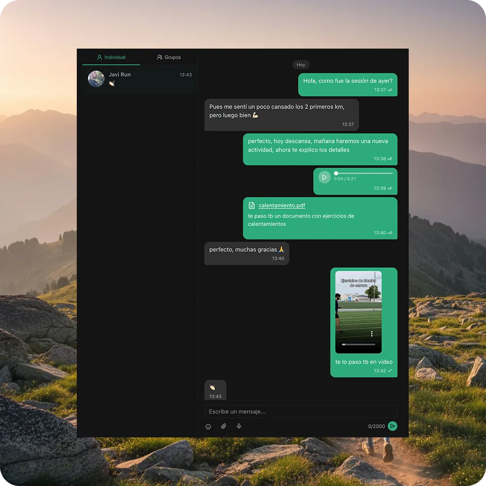 Built-in chat