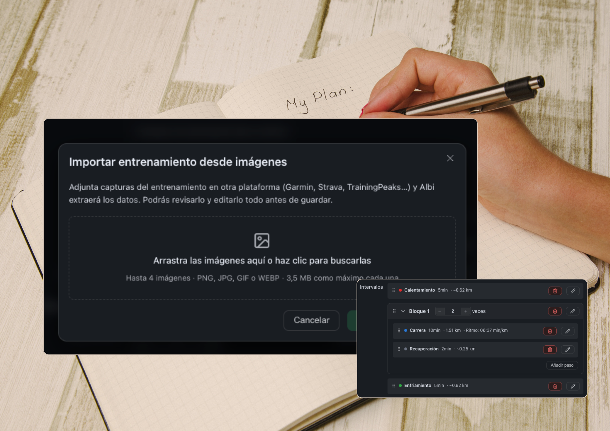 Trae tus entrenos de donde estén